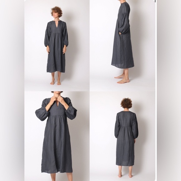 NWT Matta Women's Martina Linen Dress in white - Picture 3 of 9